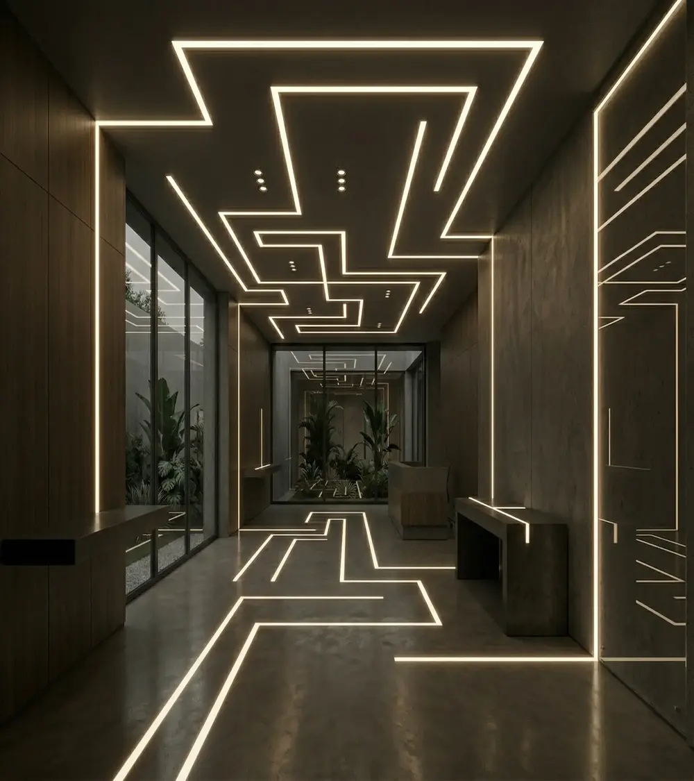 Modern mekanda trimless led kullanımı